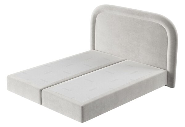 Maison de Rêve Světle béžová sametová postel boxspring HAVANA 140 x 200 cm
