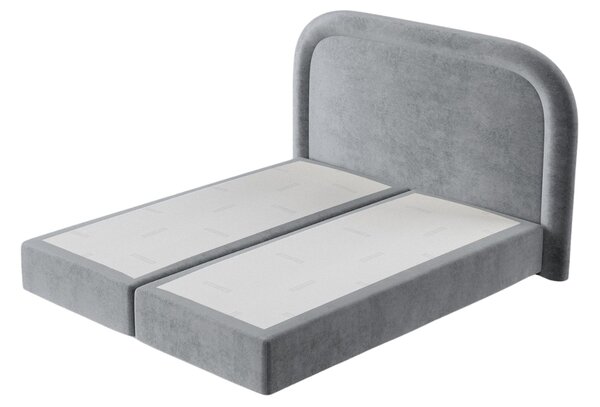 Maison de Rêve Šedá sametová postel boxspring HAVANA 140 x 200 cm