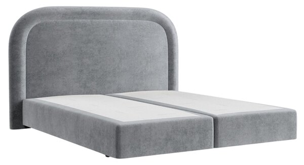 Maison de Rêve Šedá sametová postel boxspring HAVANA 140 x 200 cm