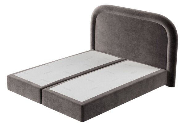 Maison de Rêve Hnědá sametová postel boxspring HAVANA 140 x 200 cm