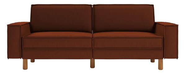 Pohovka Spary 3 (cihlová + ořech). Akce -25%