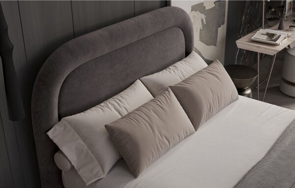 Maison de Rêve Hnědá sametová postel boxspring HAVANA 140 x 200 cm