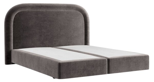 Maison de Rêve Hnědá sametová postel boxspring HAVANA 140 x 200 cm