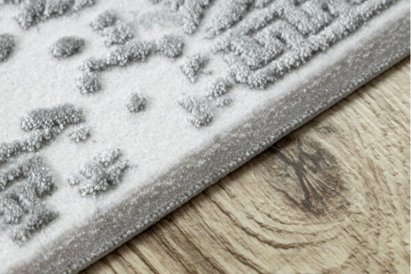 Koberec AKRYL VALS 0W1738 C53 87 Ramka beton, tmavě šedý / světle šedý
