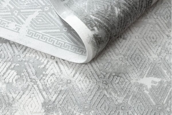 Koberec AKRYL VALS 0W1738 C53 87 Ramka beton, tmavě šedý / světle šedý