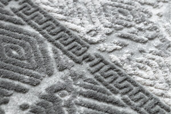 Koberec AKRYL VALS 0W1738 C53 87 Ramka beton, tmavě šedý / světle šedý