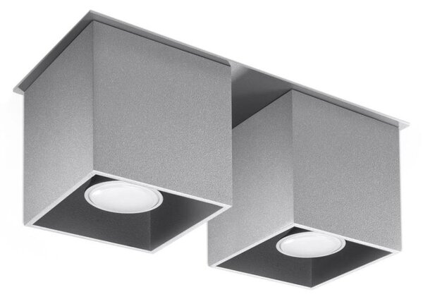 Sollux SL.0064 - Bodové svítidlo QUAD 2 2xGU10/40W/230V šedá
