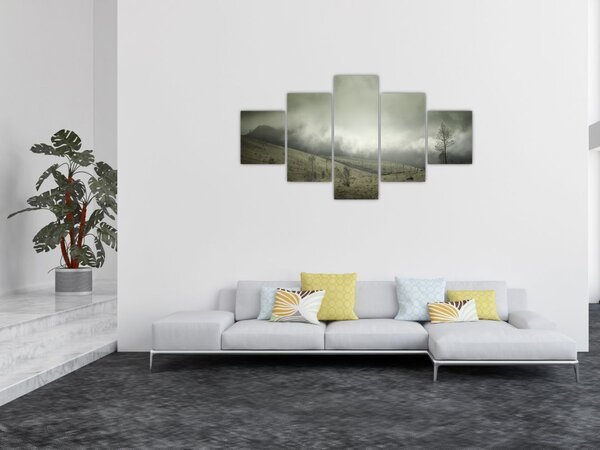 Obraz krajiny před bouři (125x70 cm)