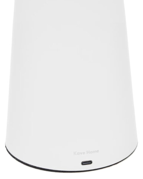 Kave Home Bílá kovová zahradní stolní LED lampa Arenys M