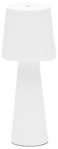 Bílá kovová zahradní stolní LED lampa Kave Home Arenys S