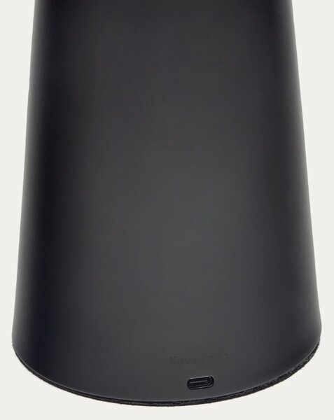 Kave Home Černá kovová zahradní stolní LED lampa Arenys M