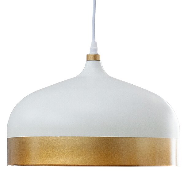 Designová závěsná lampa Modern Chic II bílo-zlatá