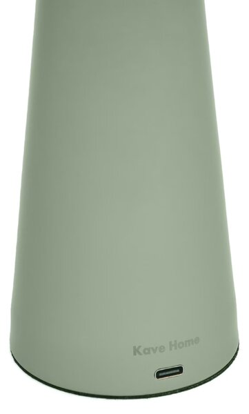 Kave Home Mátově zelená kovová zahradní stolní LED lampa Arenys S