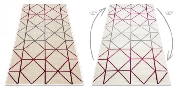 Koberec GINA 21242561 geometrický béž / červený / šedý