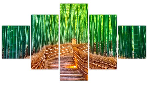 Obraz - Japonský bambusový les (125x70 cm)