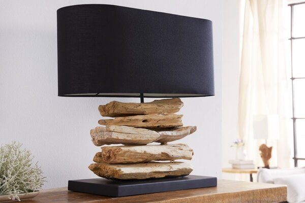 Designová stolní lampa Riverine II černá