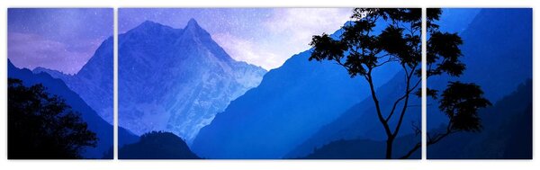 Obraz - Noční nebe v Nepálu (170x50 cm)