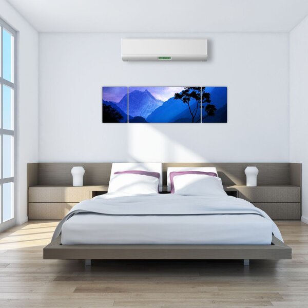 Obraz - Noční nebe v Nepálu (170x50 cm)