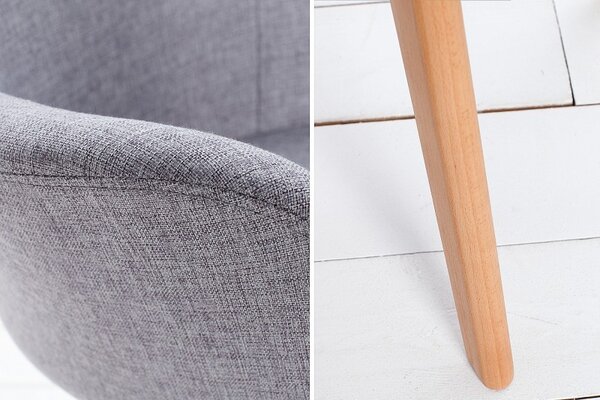 Designová retro židle Copenhagen šedá