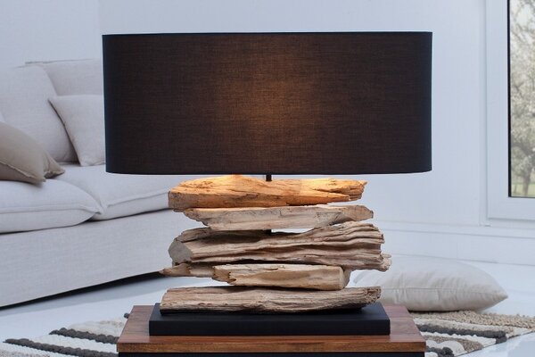 Designová stolní lampa Riverine II černá