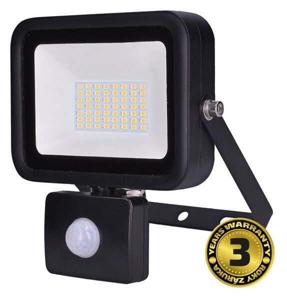 Solight LED reflektor PRO se senzorem, 50W, 4600lm, 5000K, IP44 - WM-50WS-L