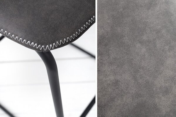 Designová barová židle Django vintage šedá