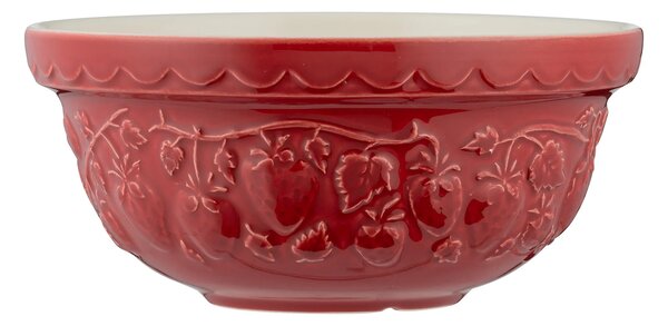 Mísa Mason Cash 21 cm 1,1 l červená s jahodami Fruit Bowls – keramická mísa na těsto, krémy, ovoce, dezerty a servírování 0218.332