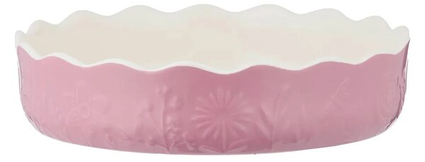 Forma na koláč Mason Cash 23 cm růžová In the Meadow – keramická koláčová forma na ovocné koláče, quiche a slané pečení 2002.294