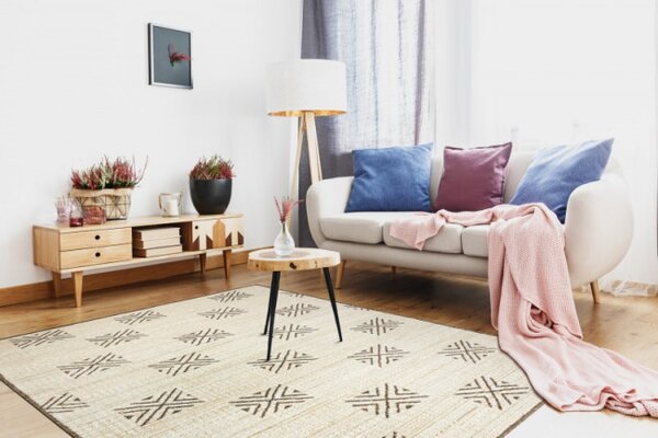 Koberec PURE Kvadraty geometrický 5842-17731 krém / zelený