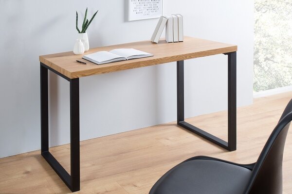 Designový moderní pracovní stůl 128cm černá / dub