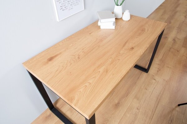 Designový moderní pracovní stůl 128cm černá / dub