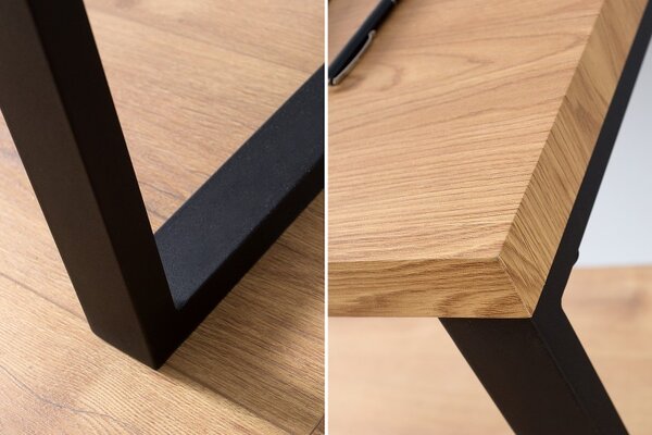 Designový moderní pracovní stůl 128cm černá / dub