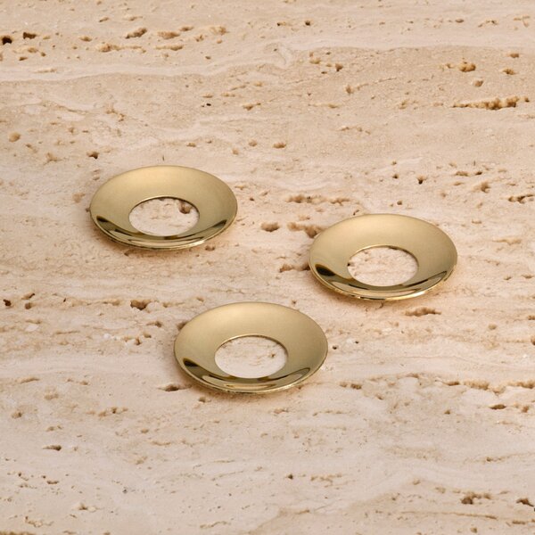 Ochranný kroužek na svíčku STOFF Nagel Solid Brass – set 3 ks