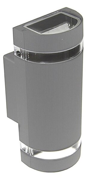 Venkovní nástěnné svítidlo KORTEK 2xGU10/30W/230V IP44 šedá