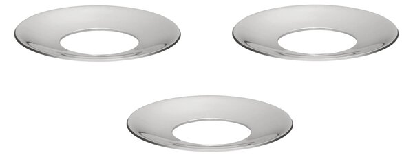 Ochranný kroužek na svíčku STOFF Nagel Chrome – set 3 ks