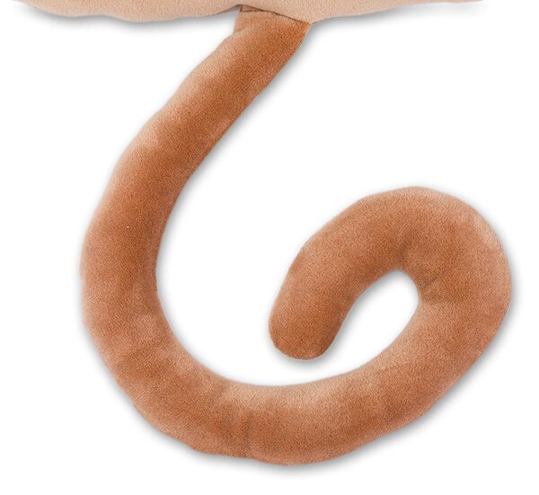 Tegatex Plyšák-polštářek kočka z mikrospandexu, 30cm, hnědá