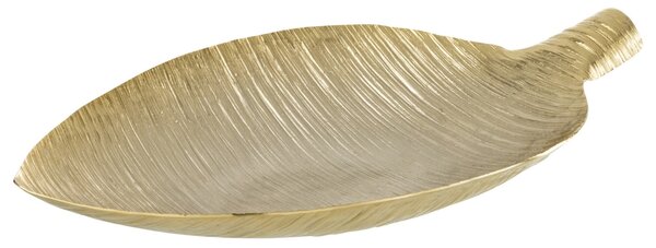 Zlatá kovová dekorativní miska J-line Leaf 46 x 29 cm