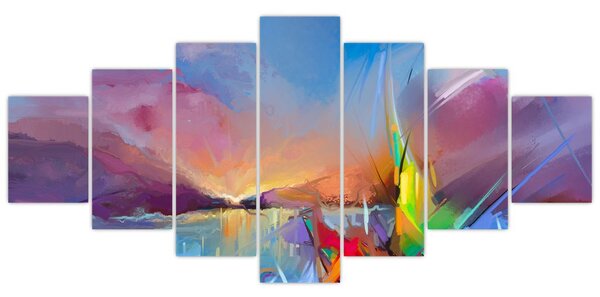 Obraz - Západ slunce (210x100 cm)