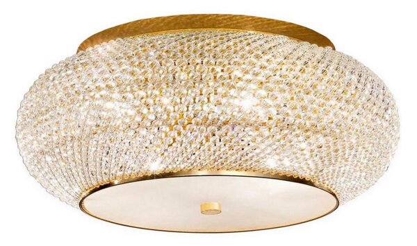 Ideal Lux - Křišťálové stropní svítidlo PASHA 14xE14/40W/230V pr. 65 cm zlatá