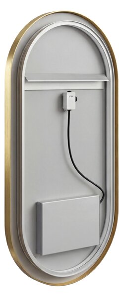 Nimco zlaté oválné LED zrcadlo s podsvícením, stmívač, 40x80 ZPZ 62002LVX-Z