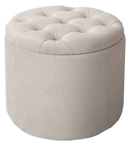 Zámecká luxusní béžová taburetka Modern Barock s úložným prostorem 50cm