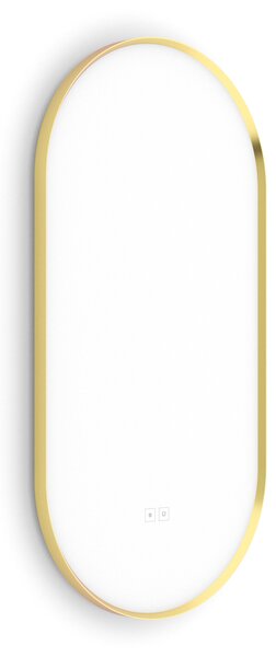 Nimco zlaté oválné LED zrcadlo s podsvícením, stmívač, 40x80 ZPZ 62002LVX-Z