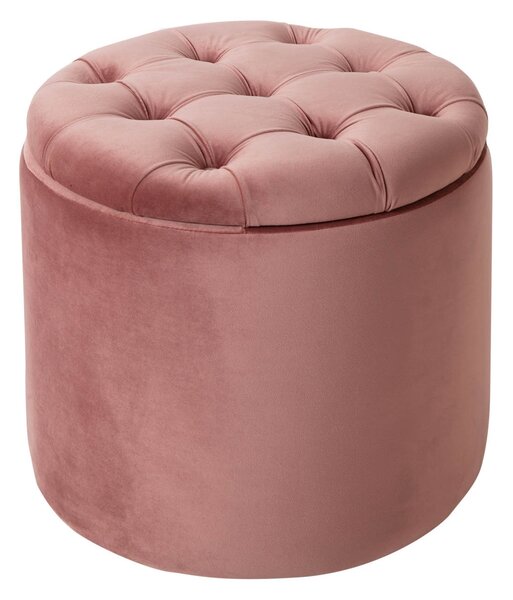 Zámecká designová starorůžová taburetka Modern Barock s úložným prostorem 50cm