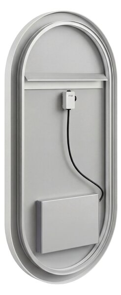 Nimco bílé oválné LED zrcadlo s podsvícením, stmívač 40x80 ZPB 62002LVX-05