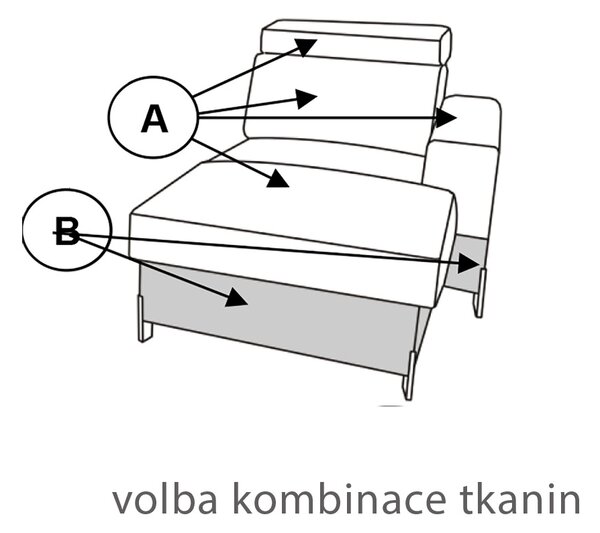 Sedací souprava ULISES L | 250x179 | rozkládací | vysoká kvalita | VÝBĚR TKANIN