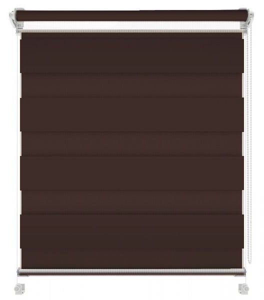 Roleta Den a noc Mini Standard Čokoládová Výška: 150 cm, Šířka: 37 cm