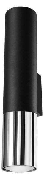 Sollux SL.0938 - Nástěnné svítidlo LOOPEZ 2xGU10/10W/230V černá/chrom