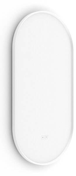 Nimco bílé oválné LED zrcadlo s podsvícením, stmívač 40x80 ZPB 62002LVX-05