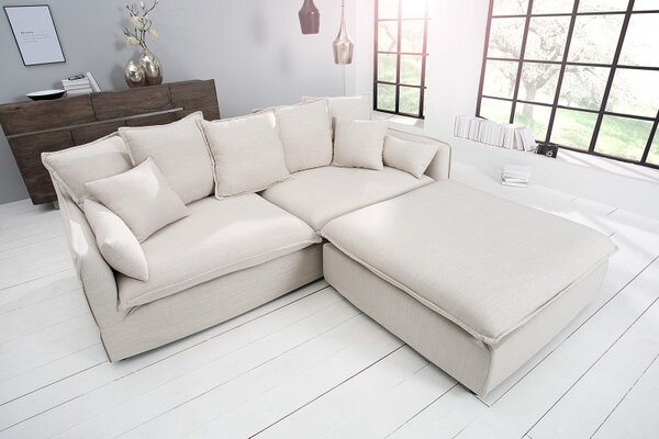 Designová čtvercová taburetka Heaven 100cm čalouněná