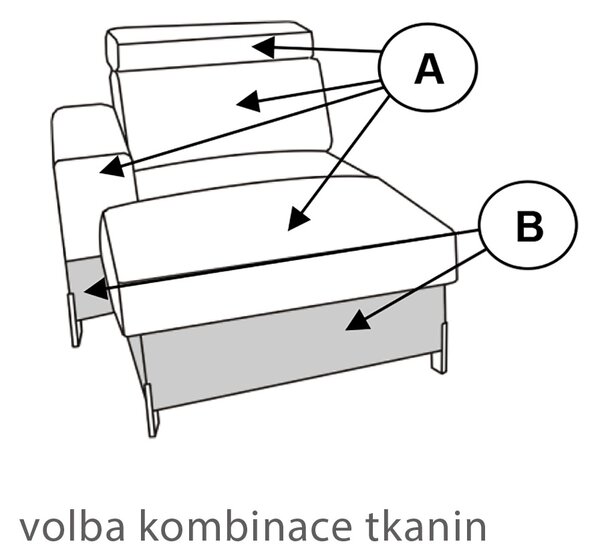 Sedací souprava ULISES L | 179x250 | rozkládací | vysoká kvalita | VÝBĚR TKANIN